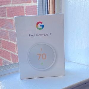 Brand new, box unopened, Google Nest Thermostat E.  White, Wifi/Smart.